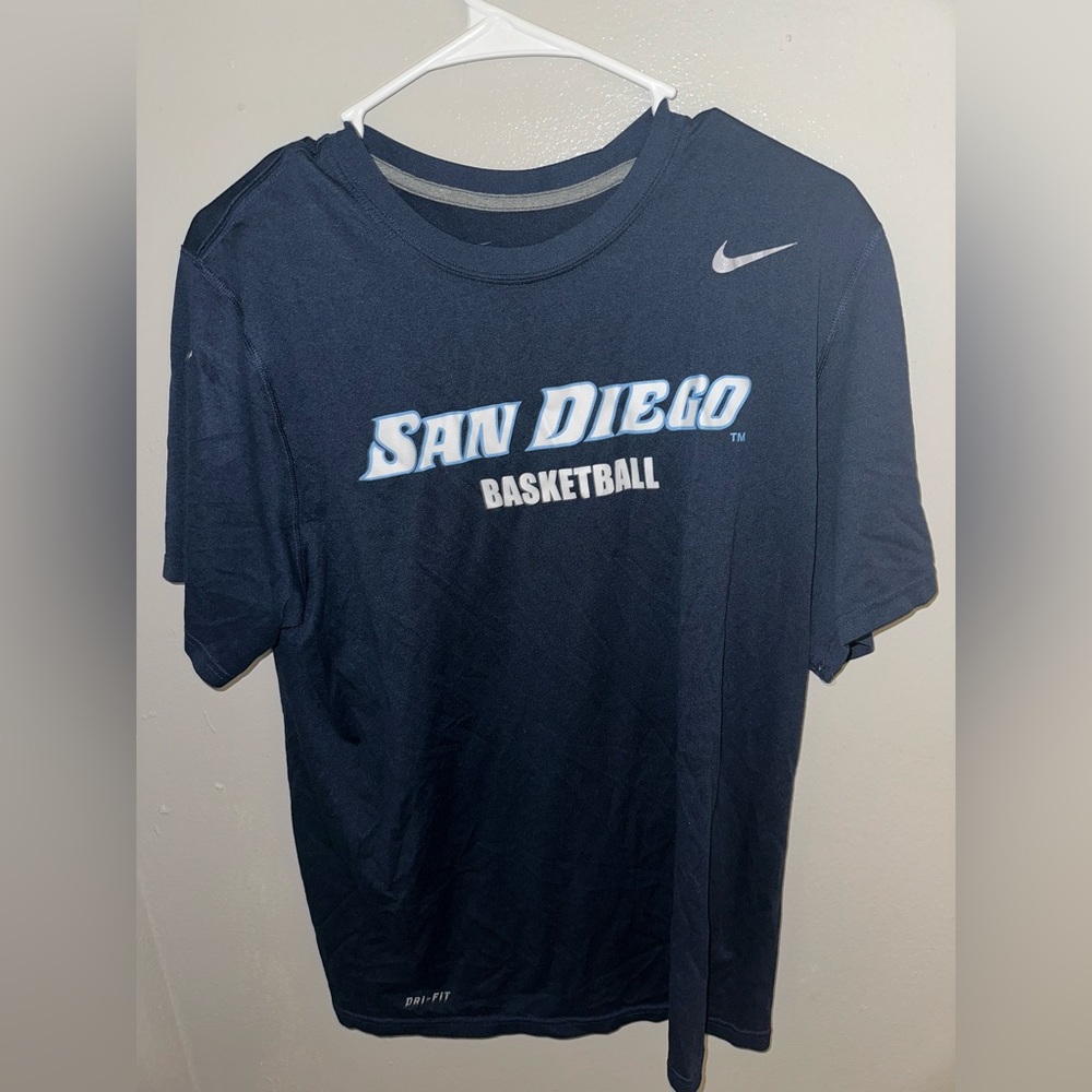 San Diego Toreros Nike Men's Navy Blue, White BASKETBALL Jersey Size L Dri-Fit